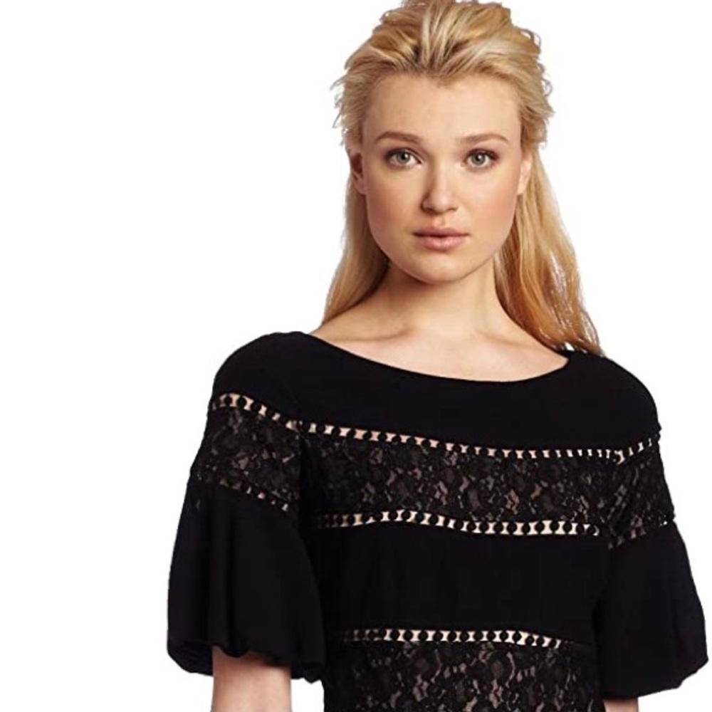 Anthropologie Tracy Reese Lace Inset Shift Dress in Pearl